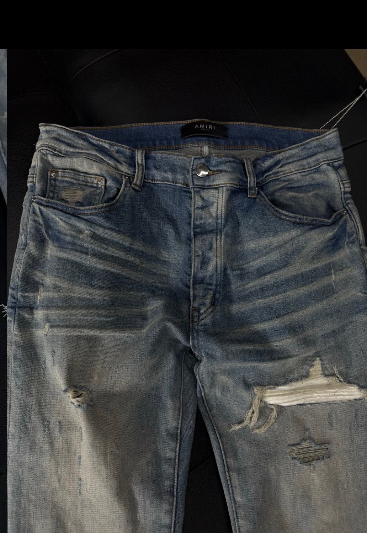 Amiri Blue White Patch Jeans 100% Authentic Quick Shipping