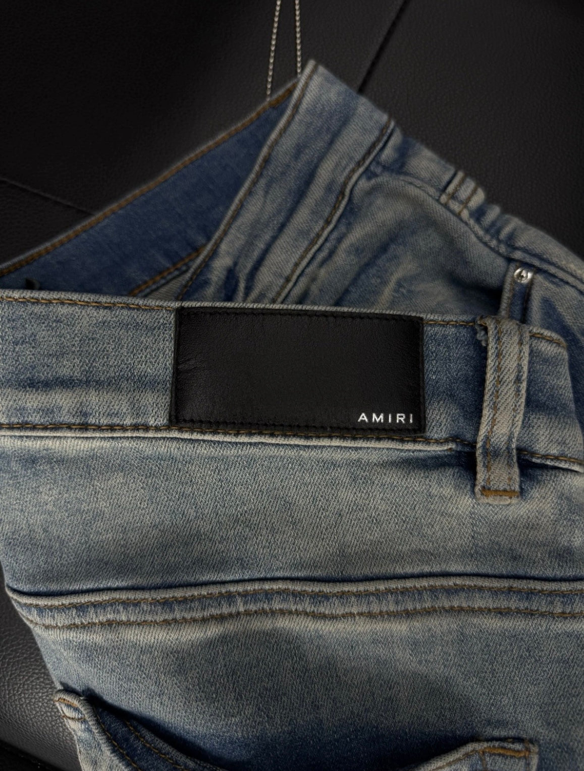 Amiri Blue White Patch Jeans 100% Authentic Quick Shipping