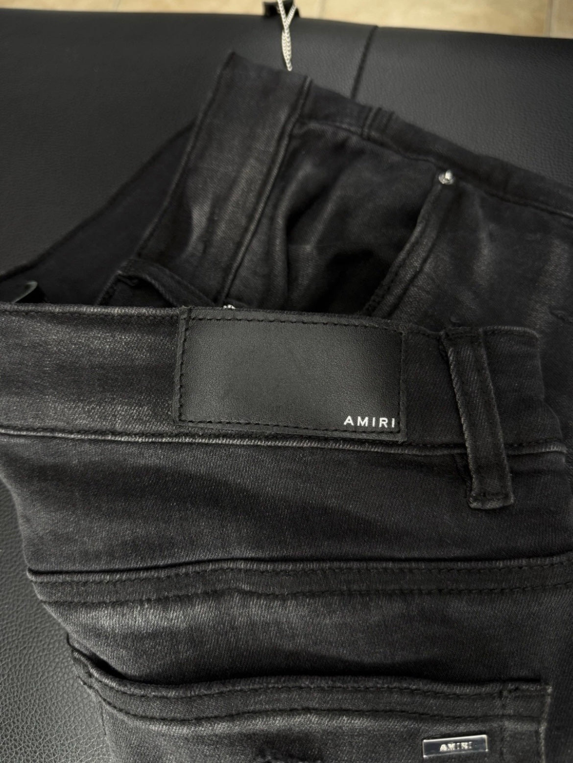 Amiri Black Angel Logo Jeans 100% Authentic Quick Shipping