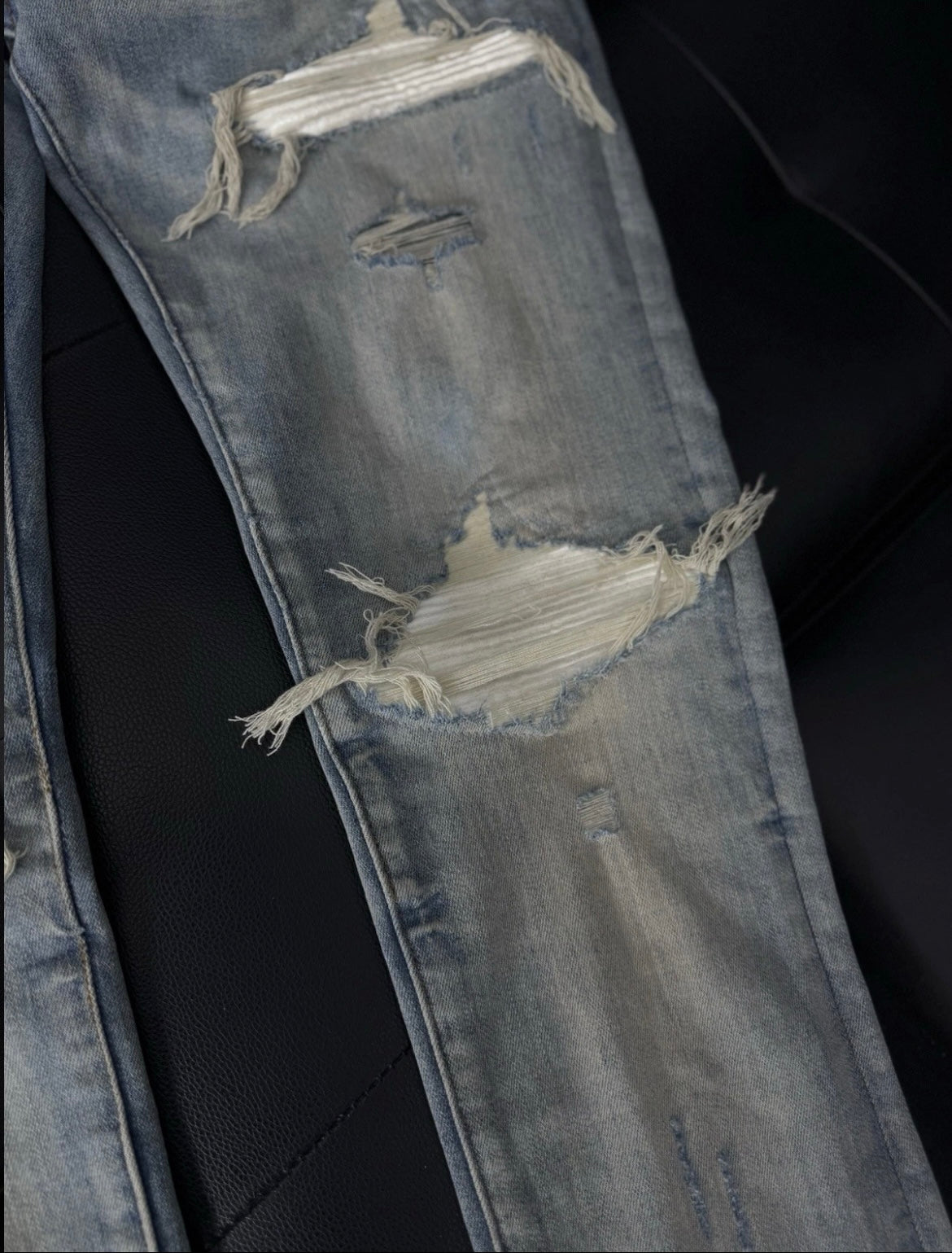 Amiri Blue White Patch Jeans 100% Authentic Quick Shipping