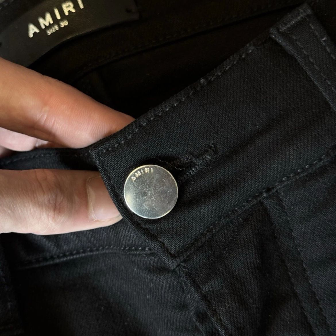 Amiri Black Angel Logo Jeans 100% Authentic Quick Shipping