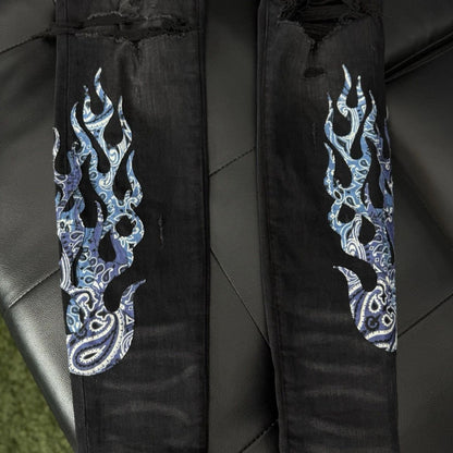 Amiri Black Flame Jeans 100% Authentic Quick Shipping