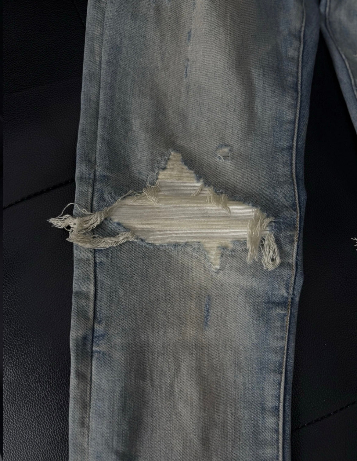Amiri Blue White Patch Jeans 100% Authentic Quick Shipping
