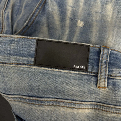 Amiri Jeans 100% Authentic Blue MX1 Black Bandanna Quick Shipping