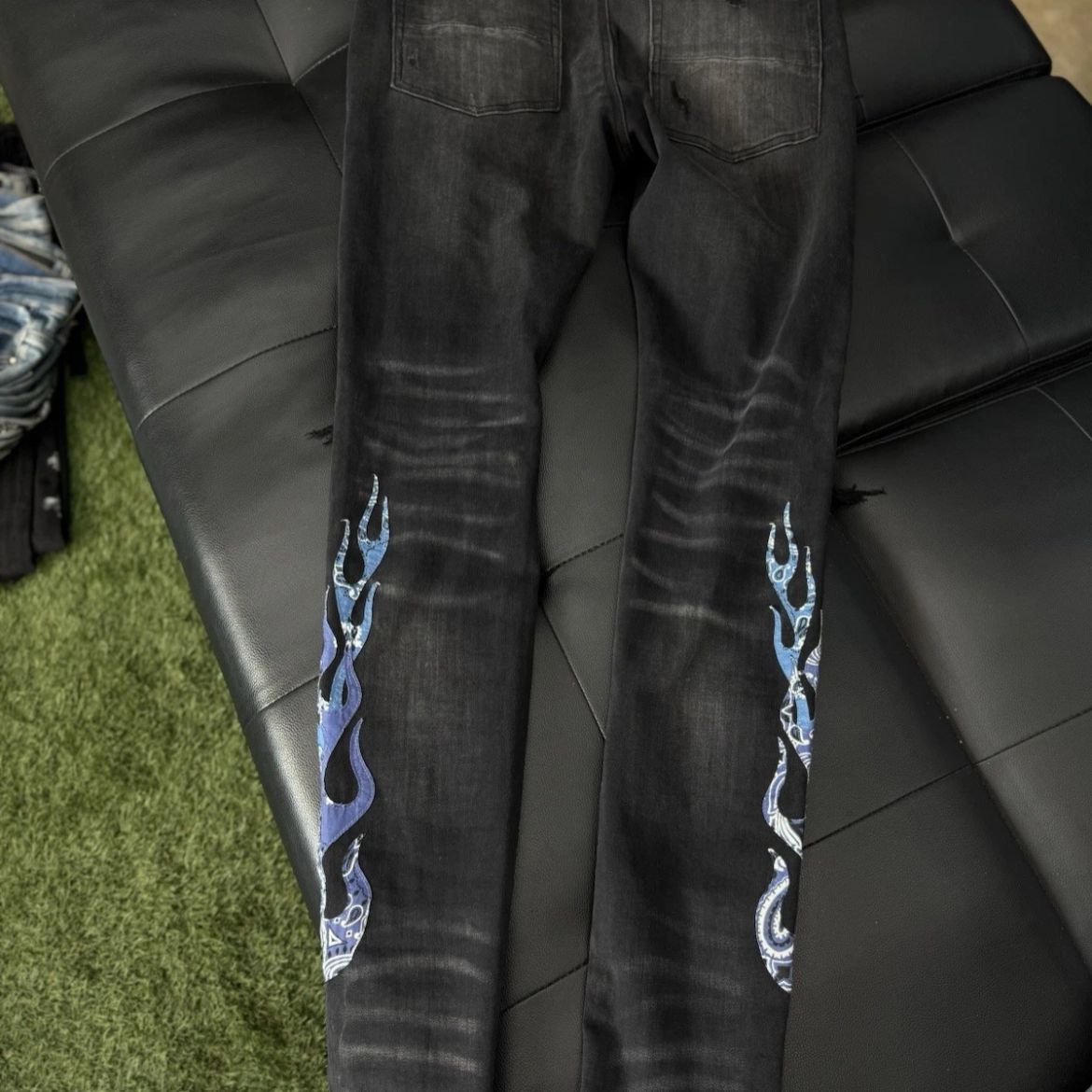 Amiri Black Flame Jeans 100% Authentic Quick Shipping