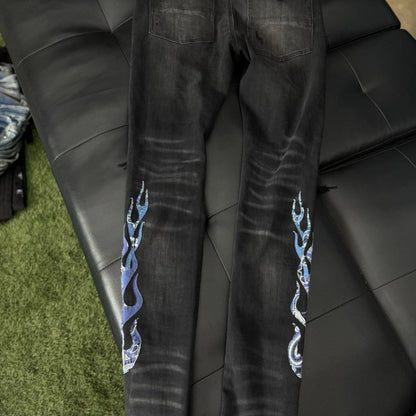 Amiri Black Flame Jeans 100% Authentic Quick Shipping