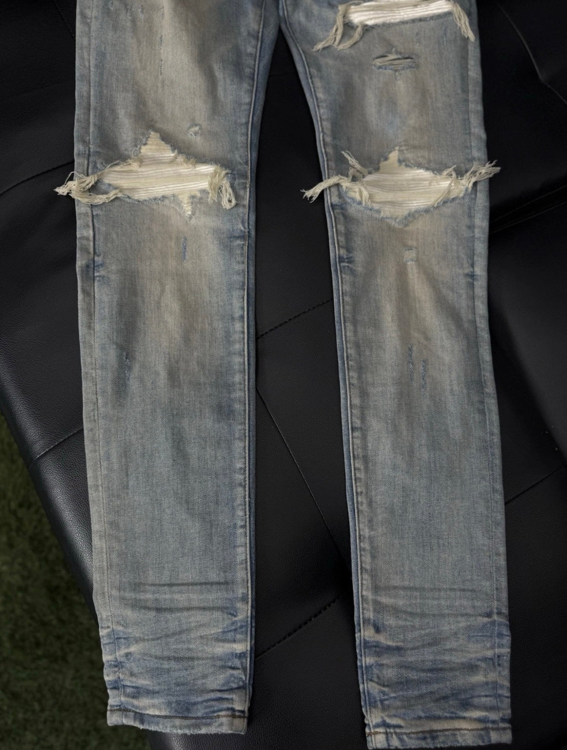 Amiri Blue White Patch Jeans 100% Authentic Quick Shipping