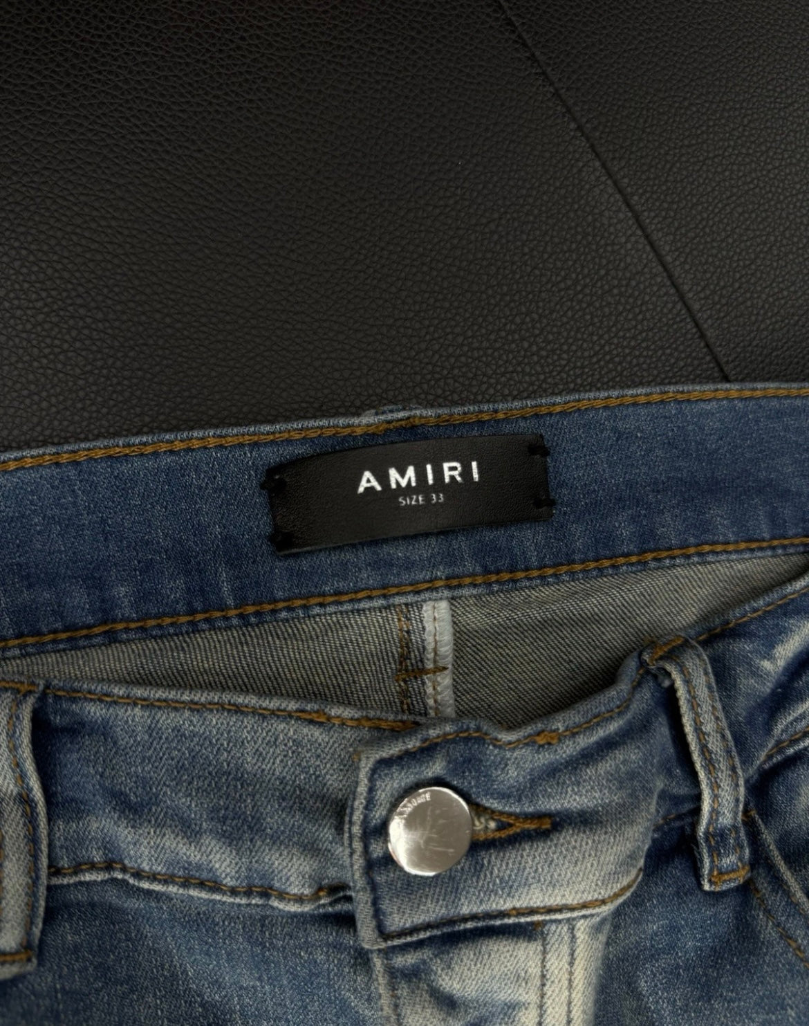Amiri Blue White Patch Jeans 100% Authentic Quick Shipping