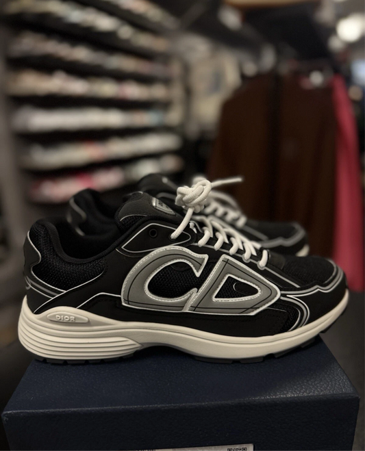 Dior B30 Reflective Sneaker 'Black White"
