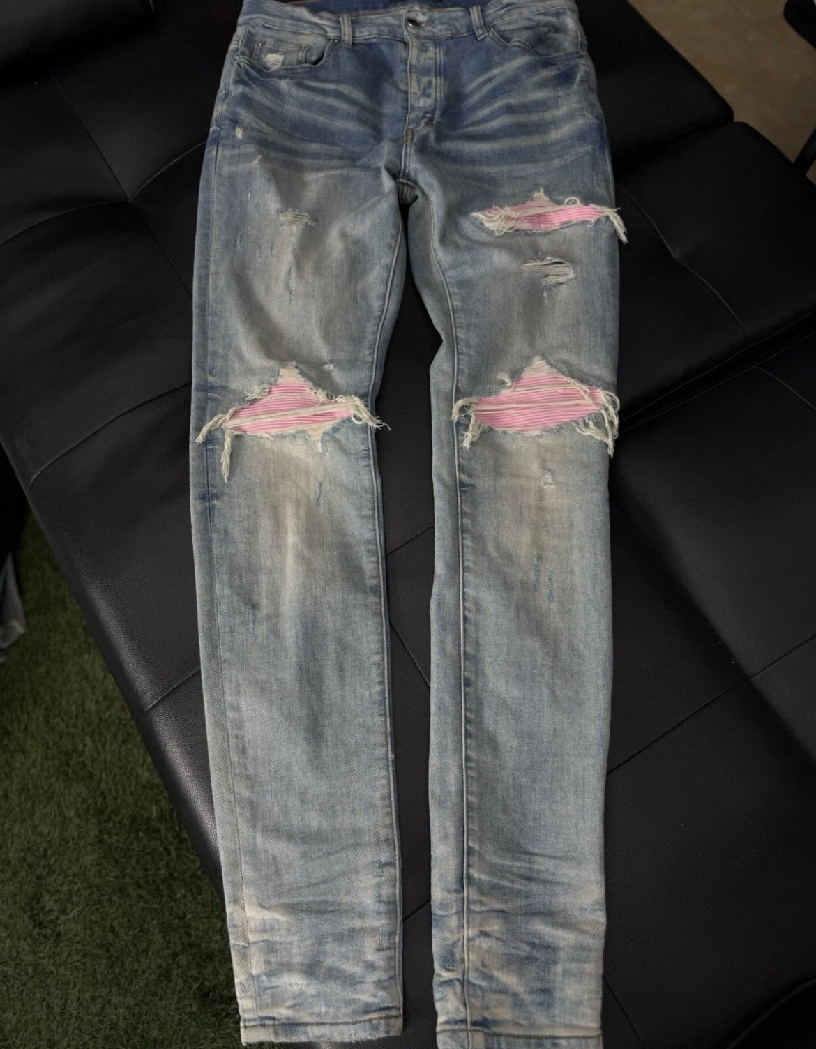 Amiri Blue Jeans 100% Authentic Pink MX1 Quick Shipping